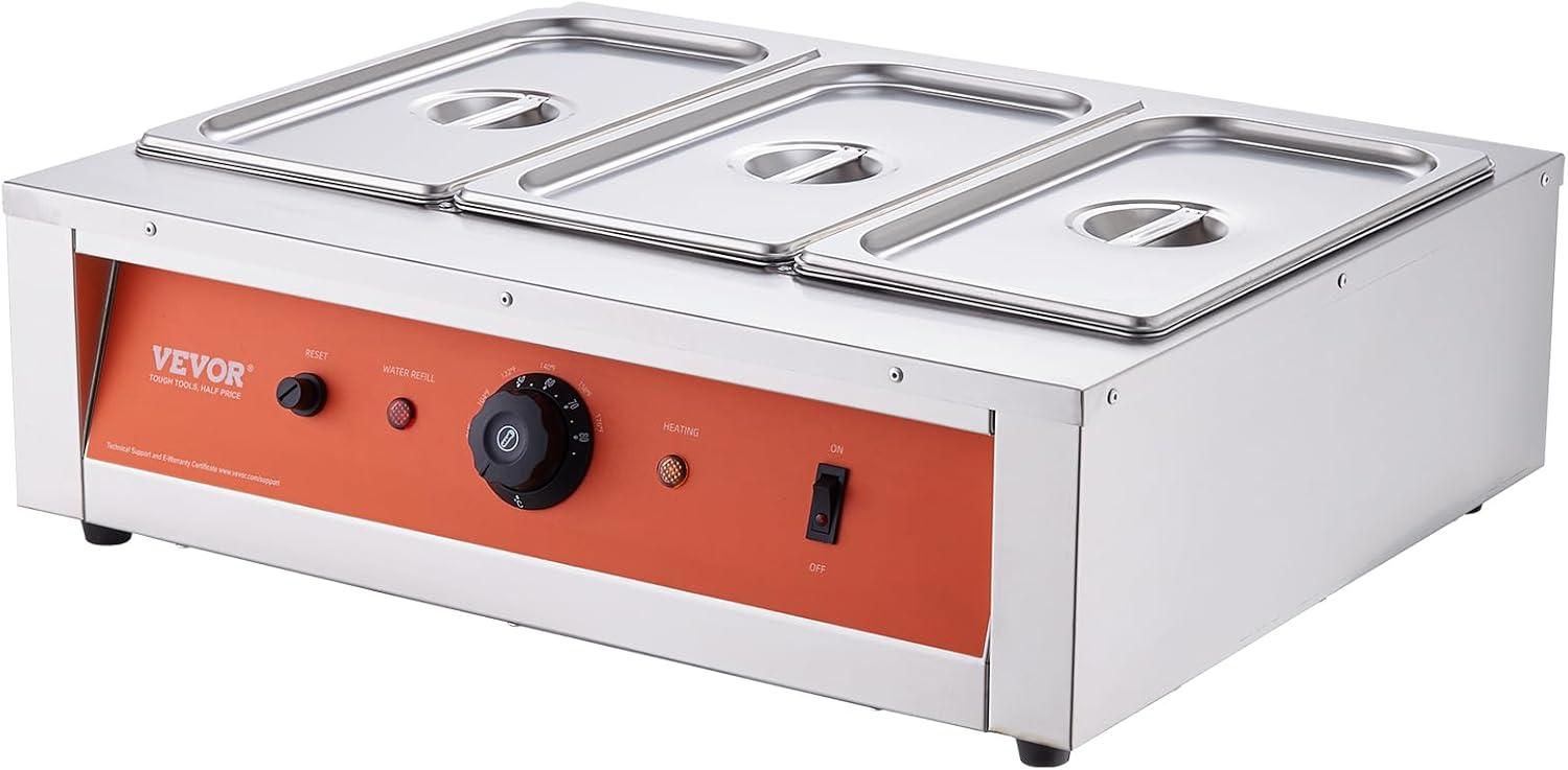 VEVOR Chocolate Tempering Machine, 26.5 Lbs 3 Tanks Chocolate Melting Pot TEMP Control 86~185℉, 1500W Stainless Steel Electric Commercial Food Warmer For Chocolate/Milk/Cream Melting and Heating