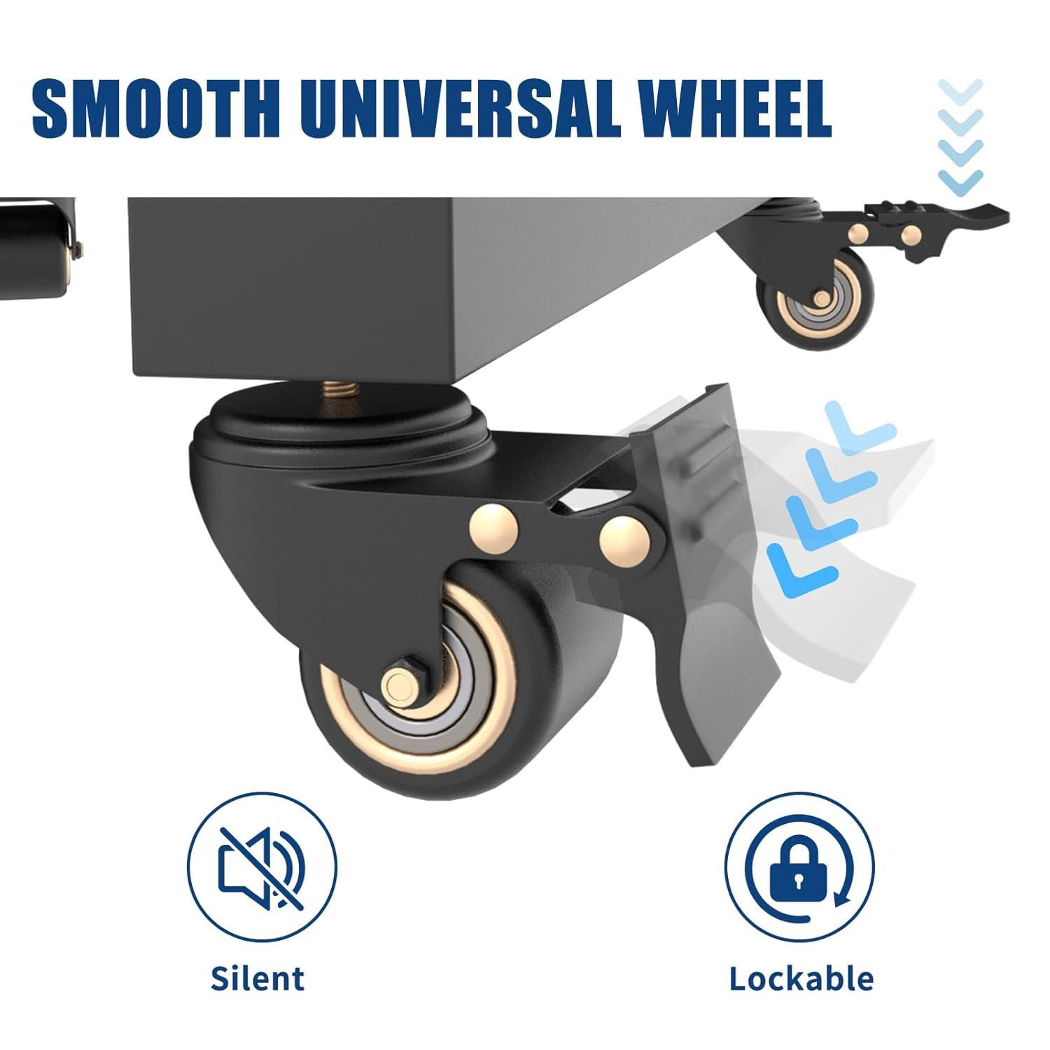 Lectern Podium Stand with Storage Platform, Height Adjustable Steady Standing Design Teacher Speaker Lecture Classroom Presentation Stand, Multi-Function Reading or Laptop Desk with Edge Stopper