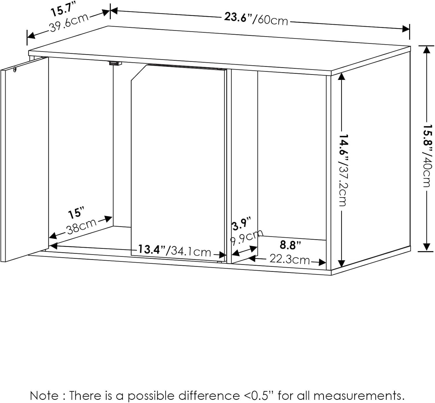 Small Columbia Walnut Pet Litter Box Enclosure