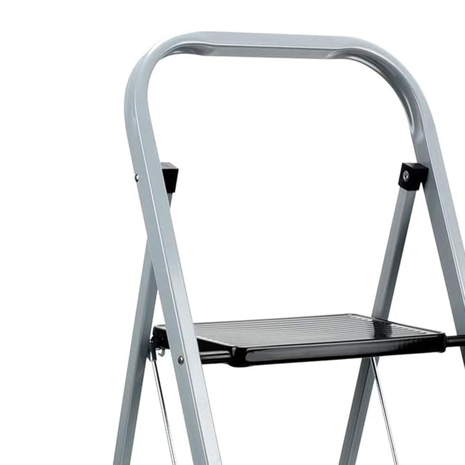 Delxo 3 - Step Steel Lightweight Folding Step Ladder