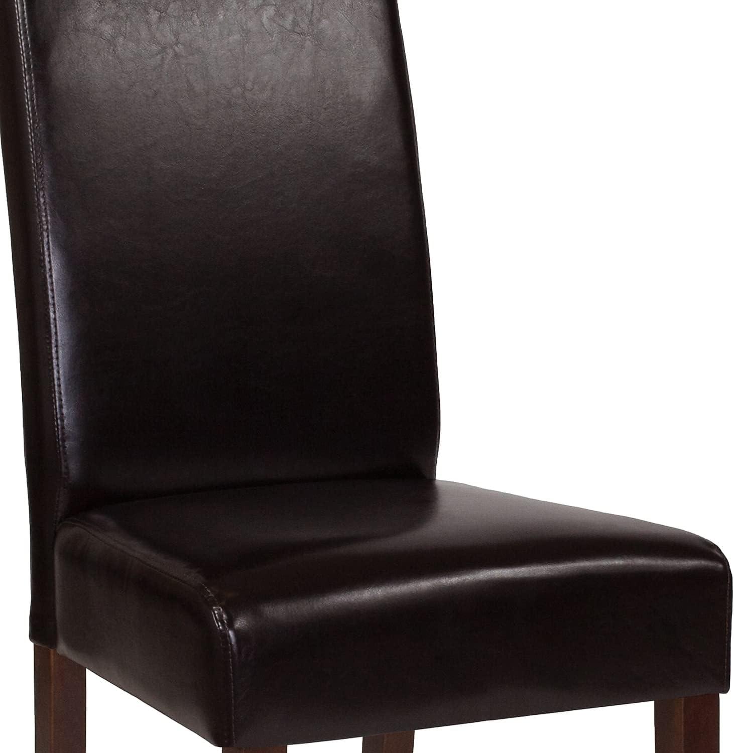 Greenwich Brown LeatherSoft Parsons Dining Side Chairs