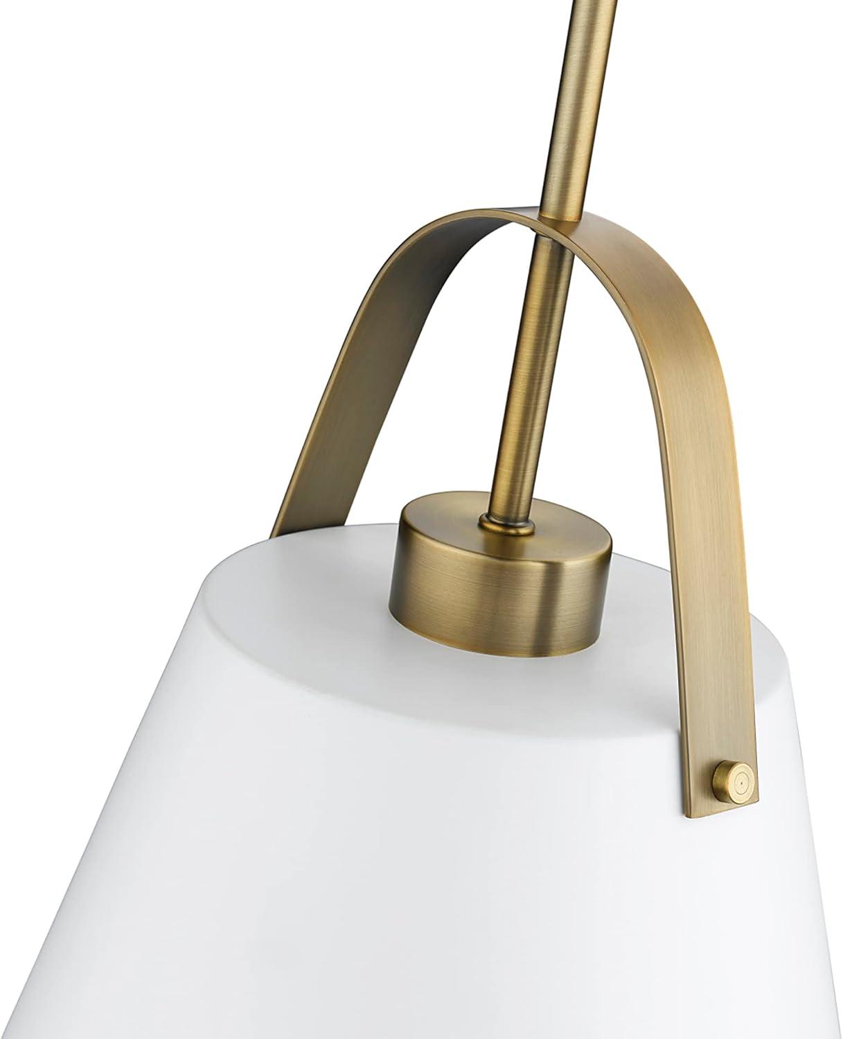 Z-Lite Z-Studio 1 - Light Pendant in  Matte White/Heritage Brass