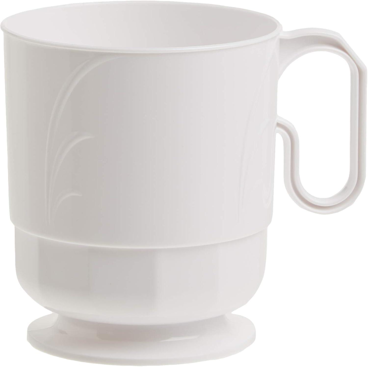 Lillian White Plastic 8 oz Coffee Mugs, 40 Count