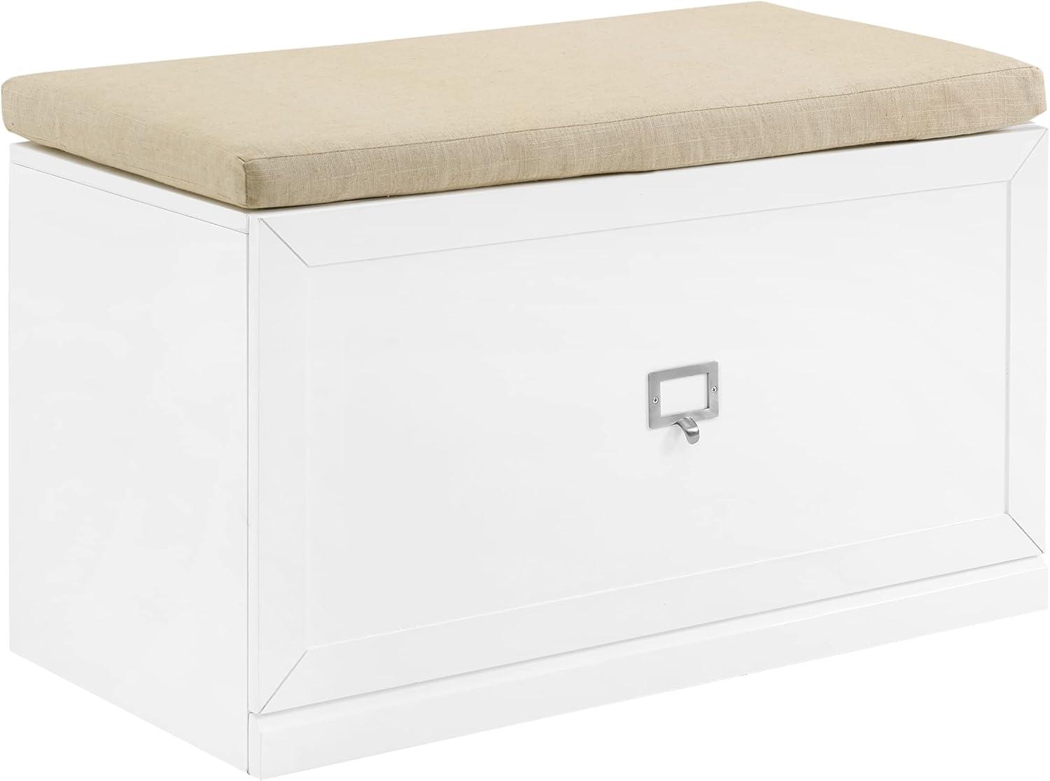 Crestshire Linen Blend Upholstered Storage Bench