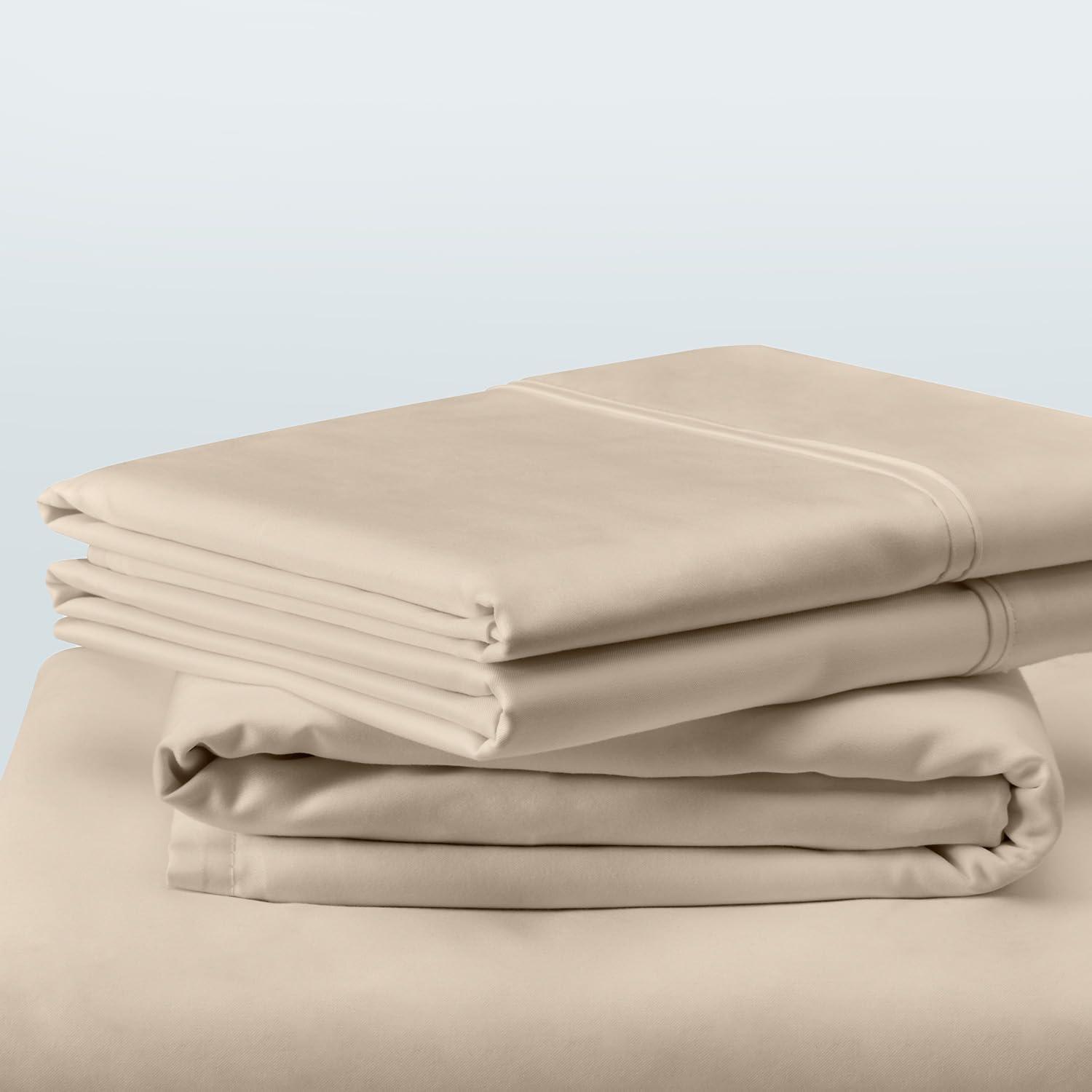 Tempur-Pedic Tempur-Classic Cotton Sheet Set, Sandstone, Full, Adult