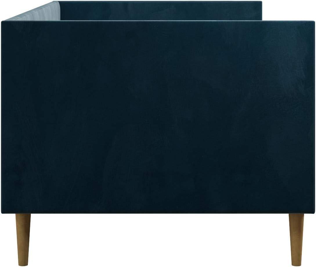 DHP Franklin Mid Century Upholstered Daybed, Twin Size, Blue Velvet