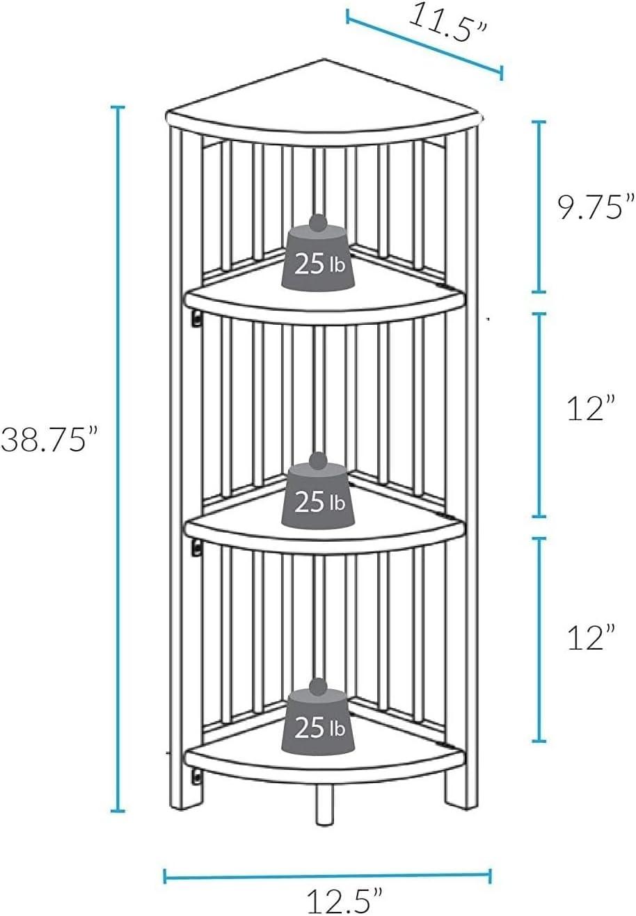 Yu Shan CO USA Ltd  4-tier corner folding bookcase  White