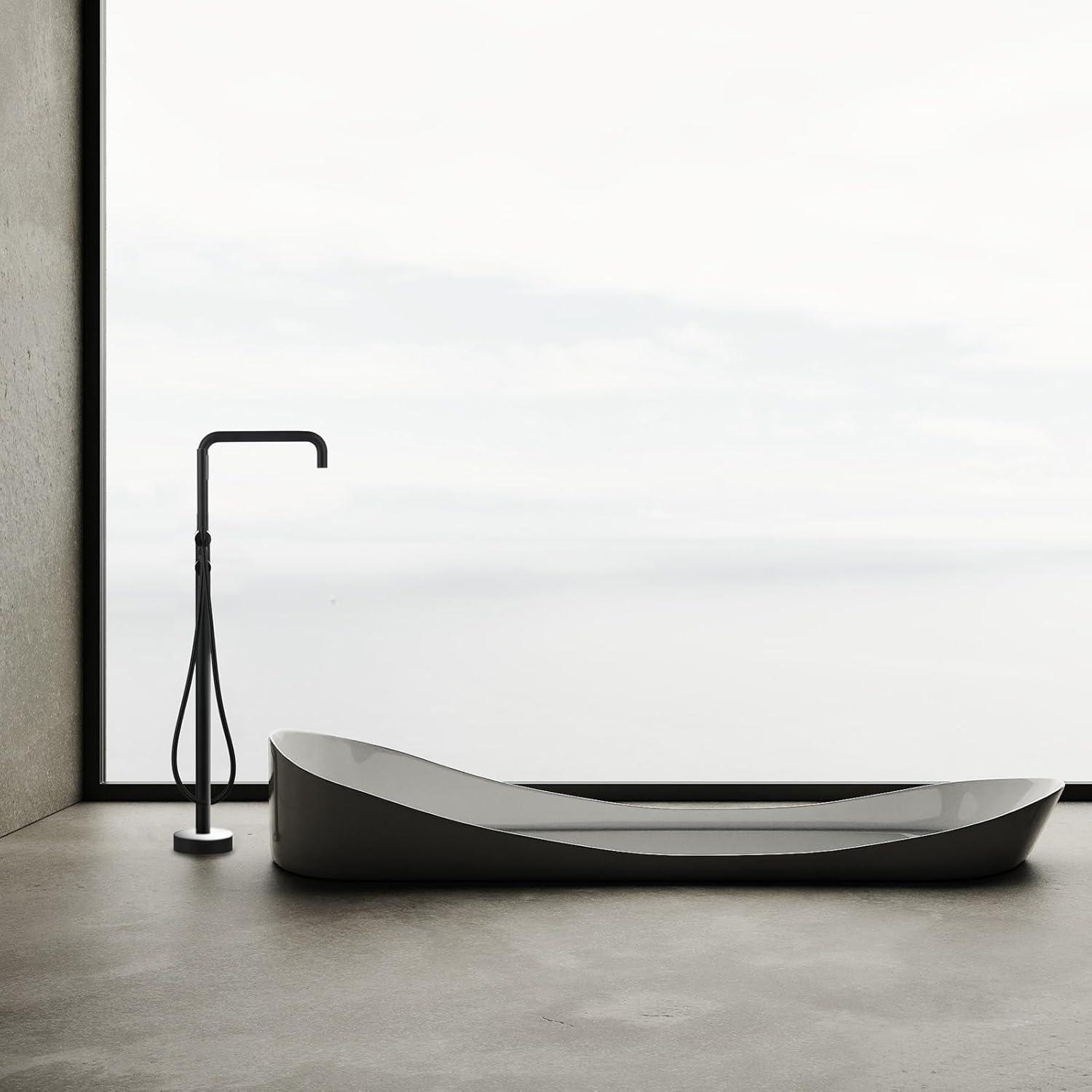 PENGFANG WORLDWIDE LLC Double Handle Floor Mounted Tub Filler With Handshower P017MBTF