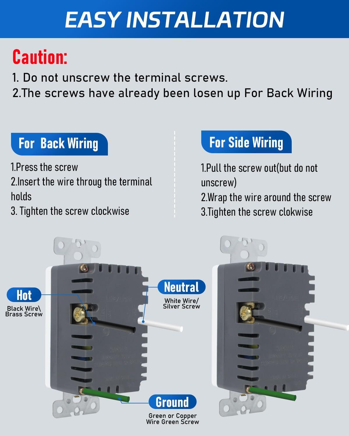 USB Outlet Receptacle, Tamper-Resistant Outlet with USB C & USB A Wall Charger Outlet, 5.0A Electrical USB Outlet, UL & CUL Listed, Wall Plate Included, White