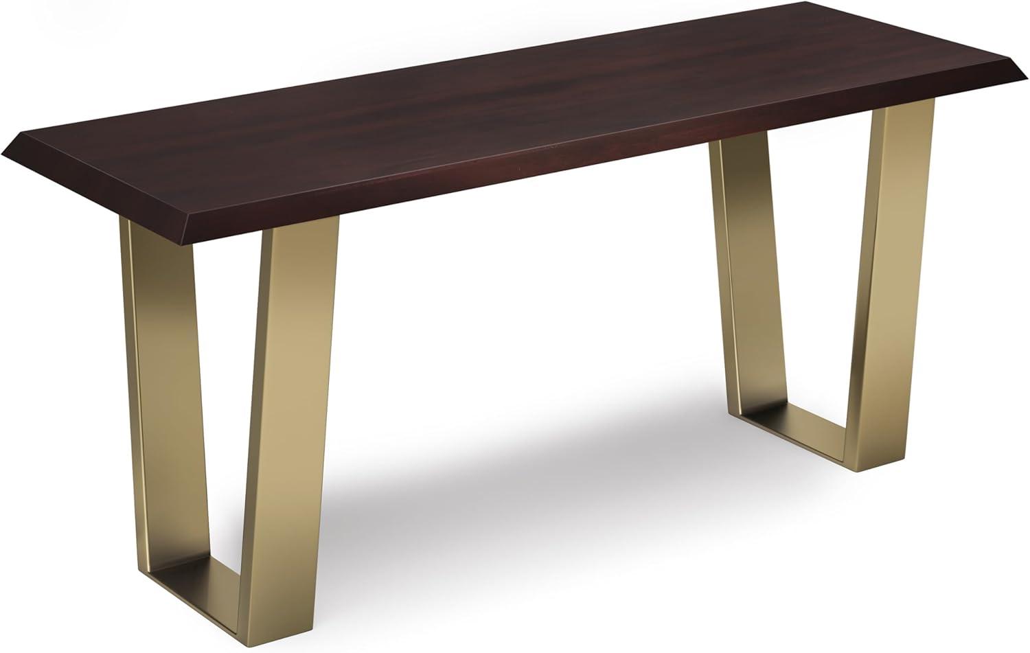 Simpli Home Lewis Solid Wood Bench