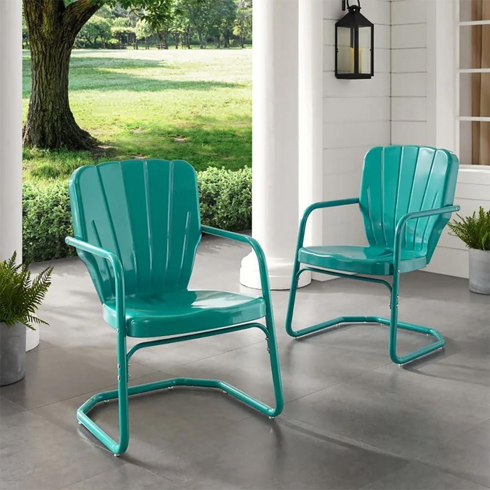 Ridgeland 2pk Outdoor Chairs - Turquoise Gloss - Crosley