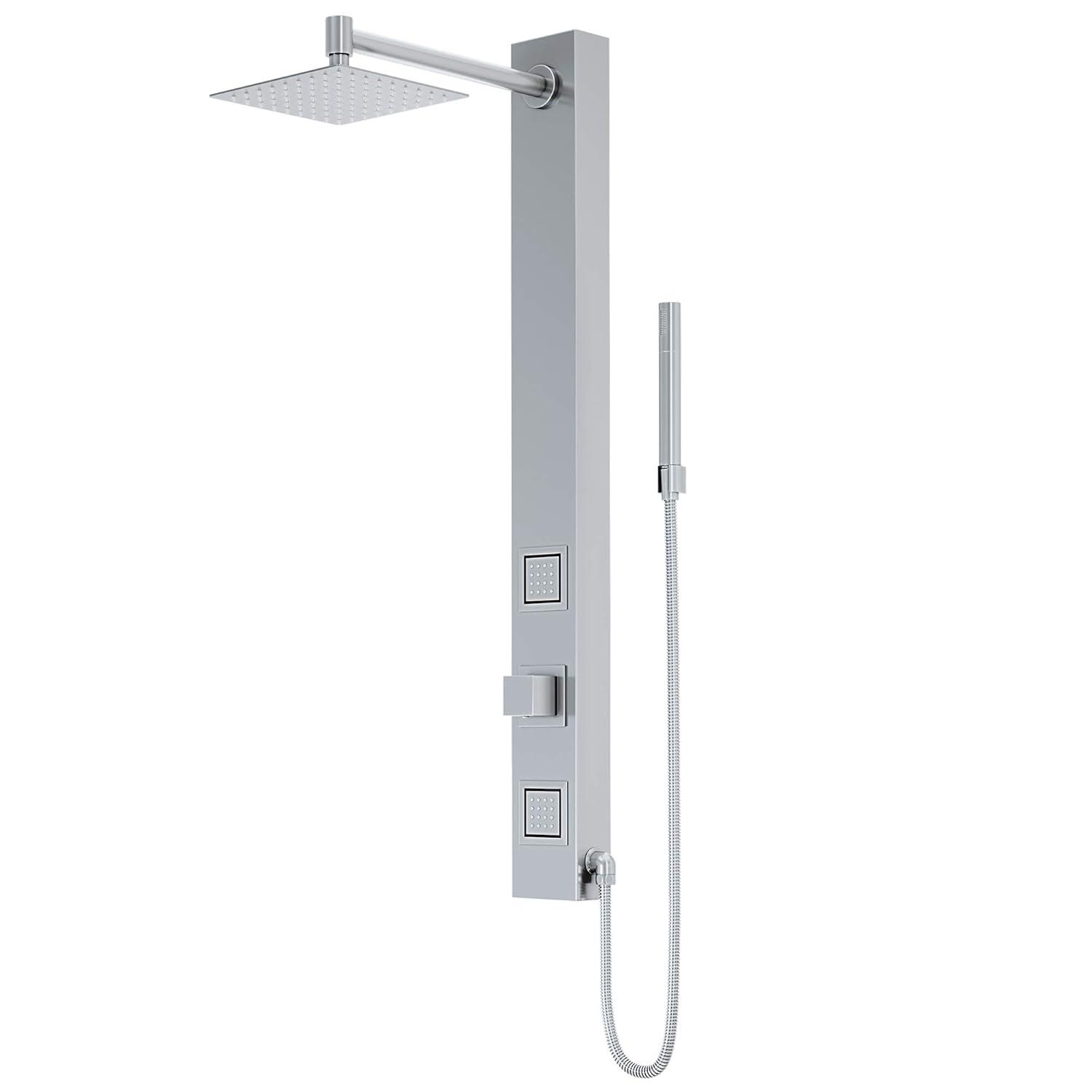 Orchid 39" H X 4" W 2-Jet Shower System with Hand Wand - Requires existing shower head connection