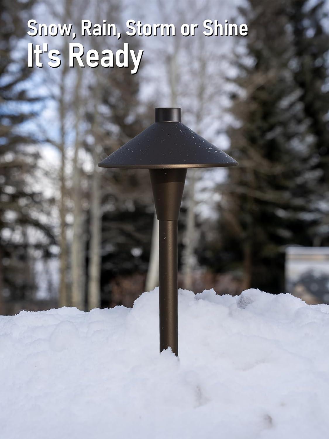 3CCT Low Voltage Landscape Pathway Lights, 5W LED Landscape Path Light, Aluminum, Oil Rubbed Bronze (Set of 12)
