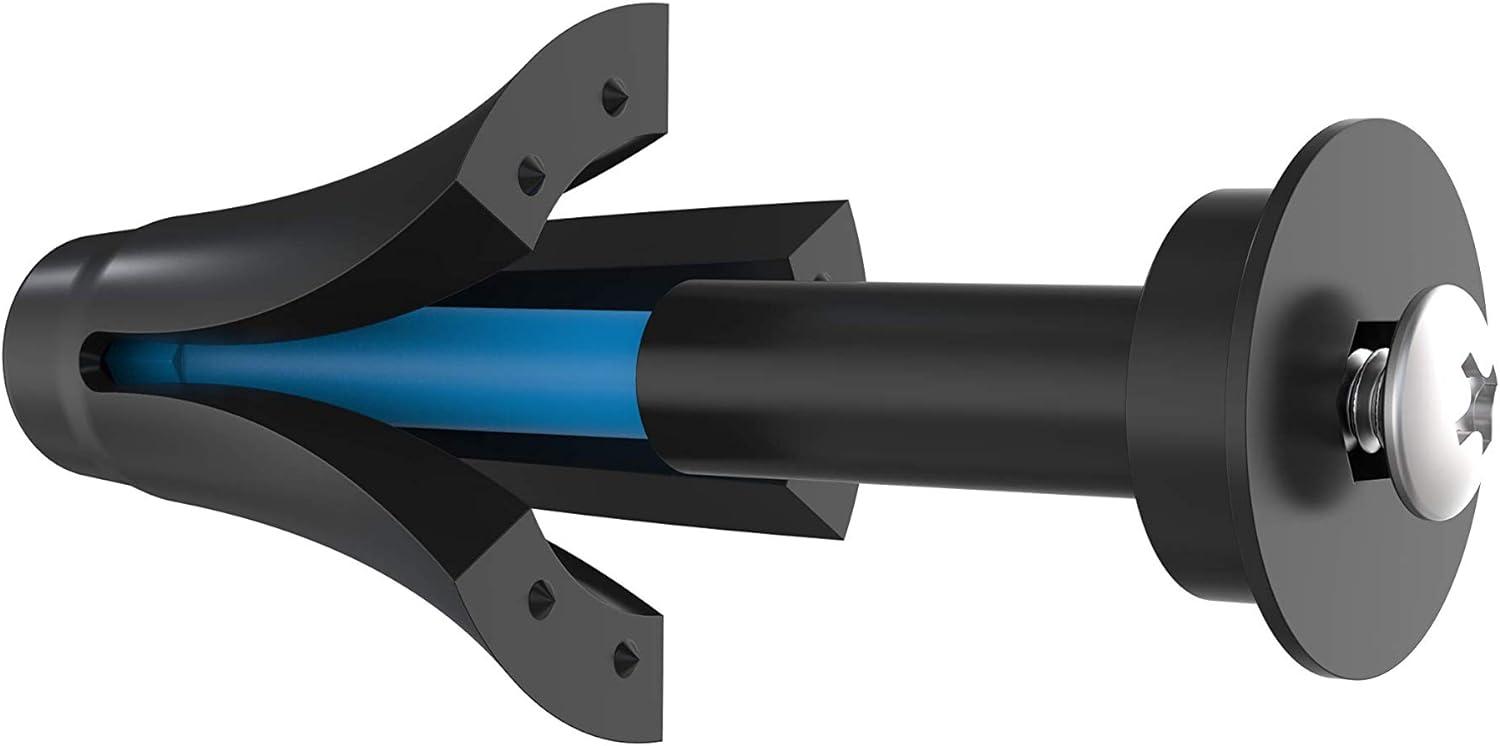 Heavy Duty Black Winged Wall Anchor with Stainless Steel Screw