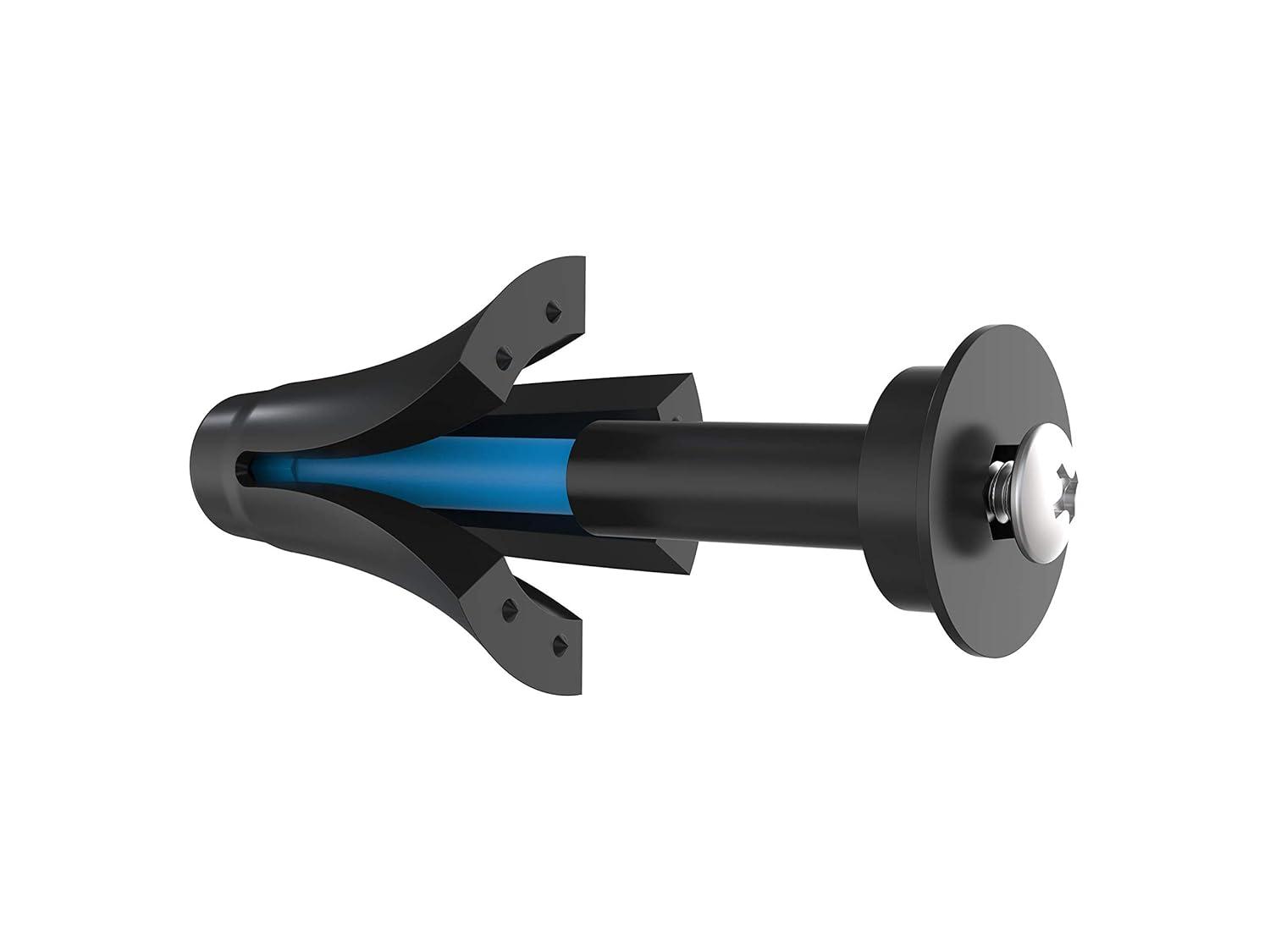 Heavy Duty Black Winged Wall Anchor with Stainless Steel Screw