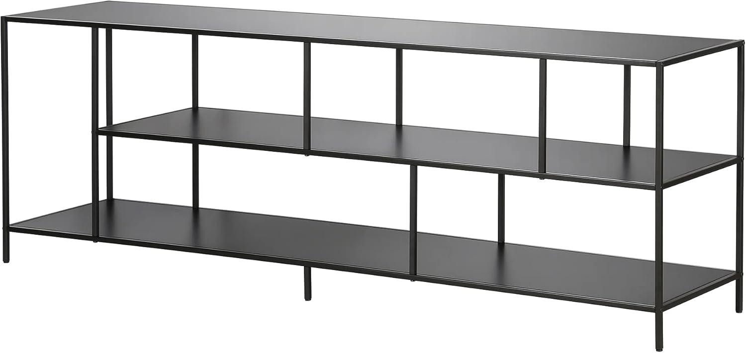 70" Black Bronze TV Stand with Metal Shelves - Henn&Hart