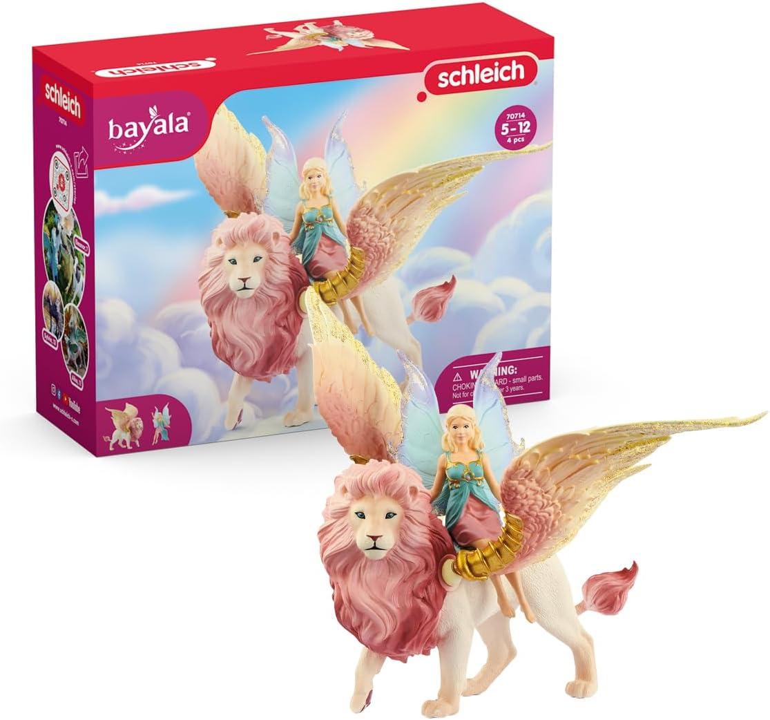 Schleich Fairy in Flight on Winged Lion Animal Figure