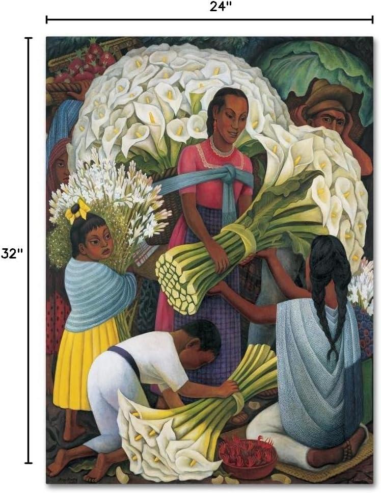 Vault W Artwork " The Flower Vendor " by Diego Rivera