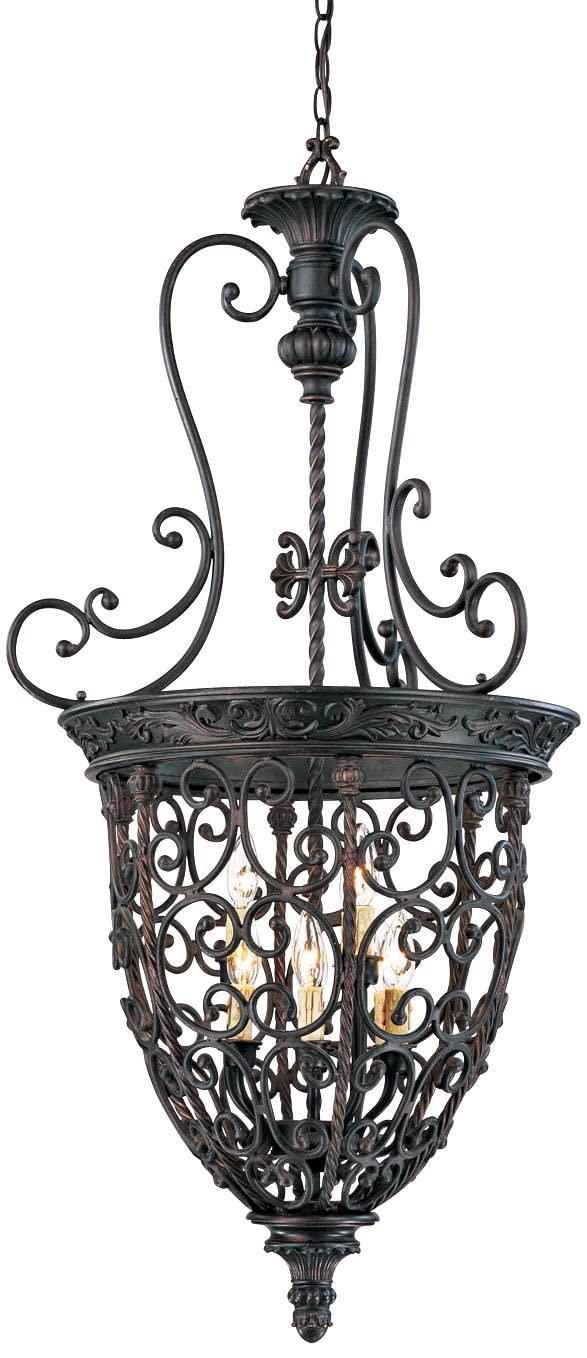 Franklin Iron Works French Scroll Rubbed Bronze Chandelier 22 1/2" Wide Rustic 9-Light Fixture for Dining Room House Kitchen Island Entryway Bedroom