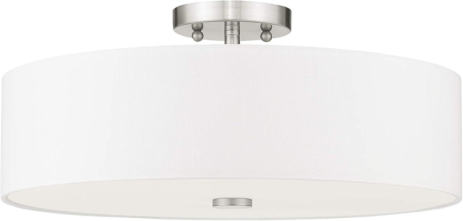 Livex Lighting Meridian 4 - Light Semi-Flush Mount in  Brushed Nickel