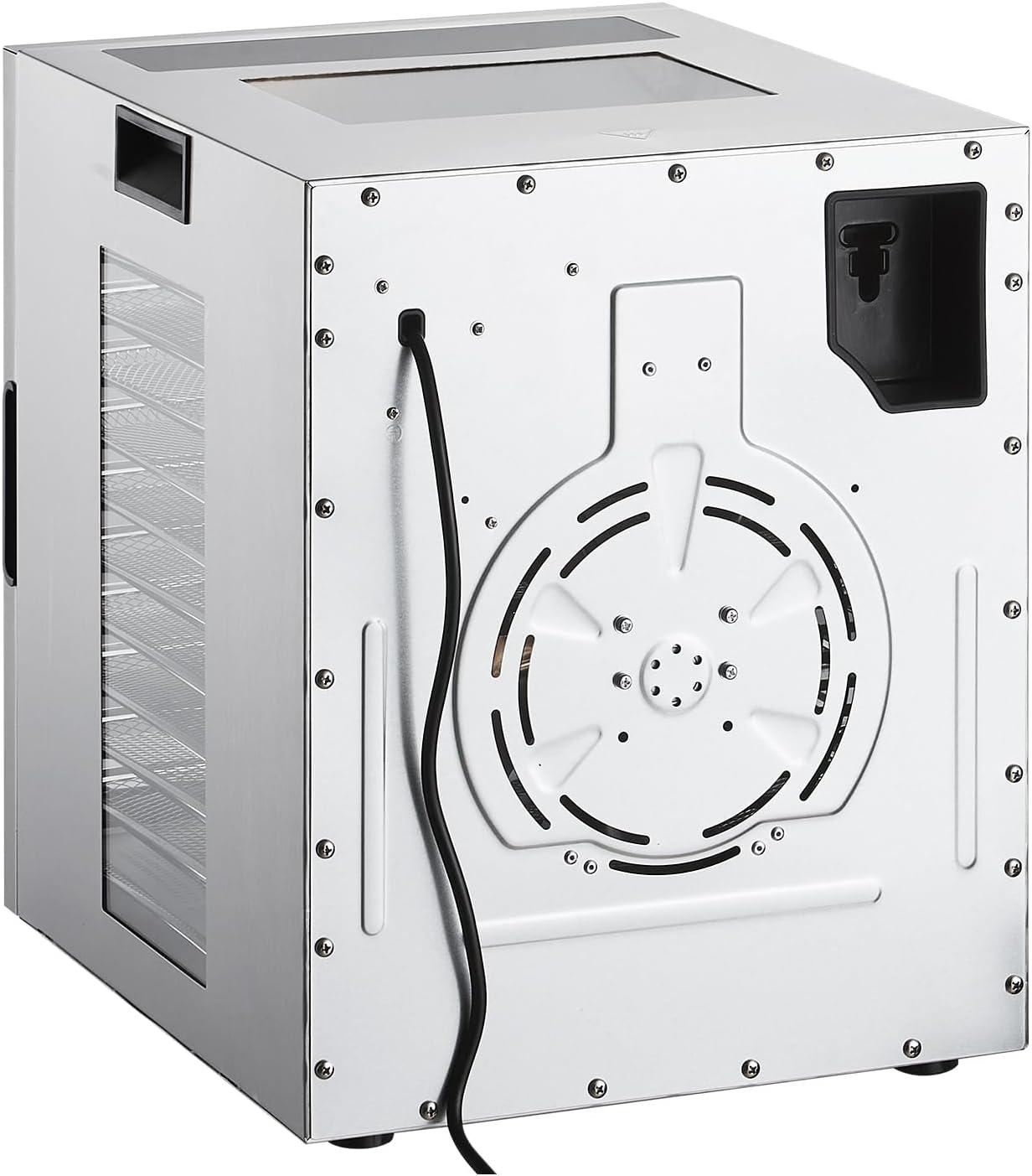 VEVOR Food Dehydrator, 12 Stainless Steel Trays Dehydrators Machine, 850W Food Dryer with Adjustable Temp & 24-Hour Timer, Dehydrator for Food and Jerky, Meat, Fruit, Vegetables, Herbs, Dog Treats