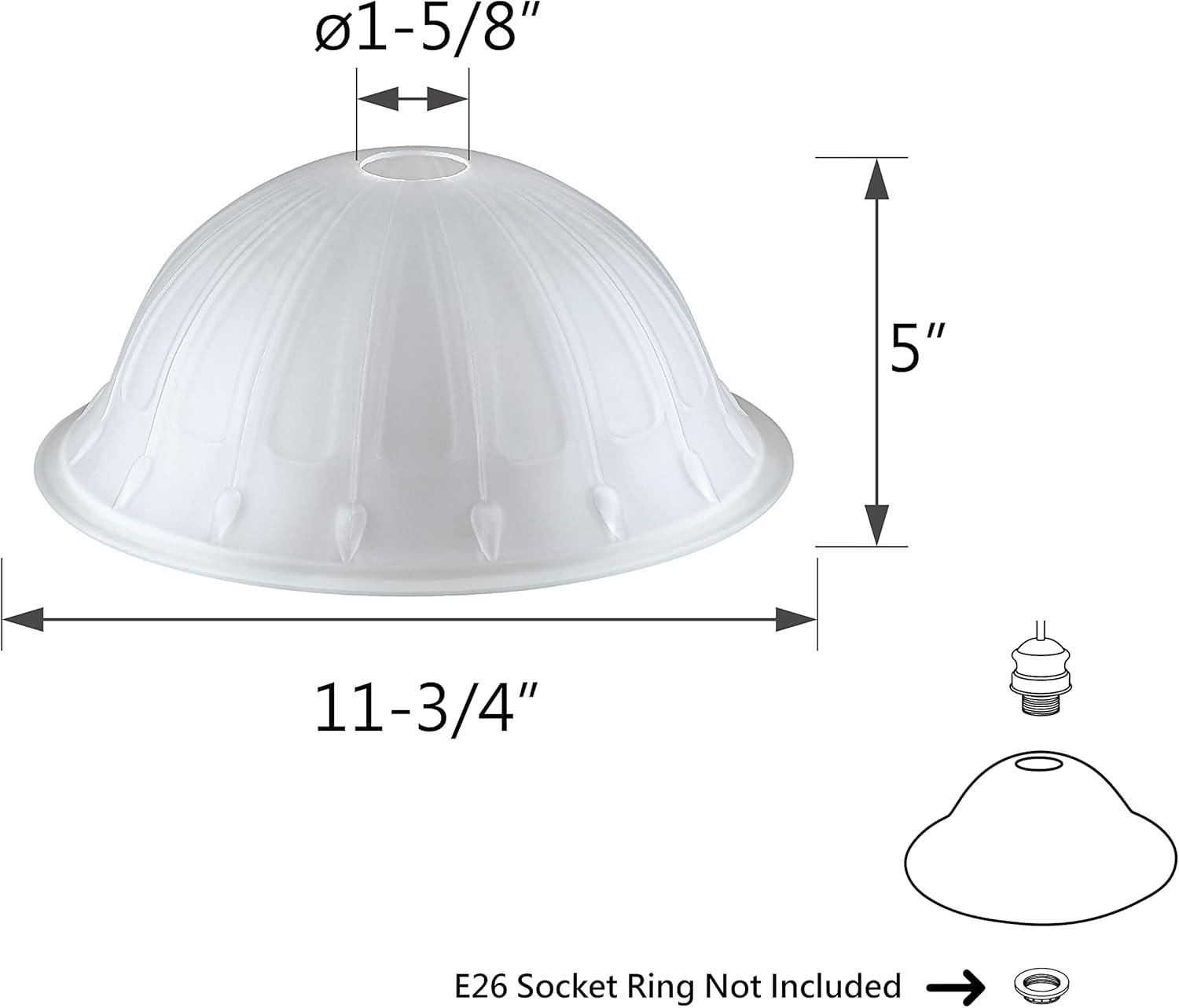 5'' H Glass Bowl Glass Shade