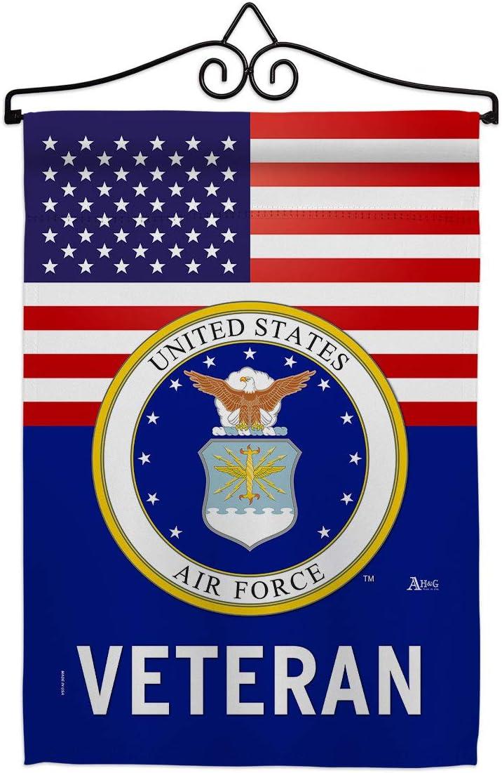 Americana Home & Garden G142616-BO 13 x 18.5 in. US Air Force Veteran Garden Flag with Armed Forces Double-Sided Decorative Vertical Flags House Decoration Banner Yard Gift