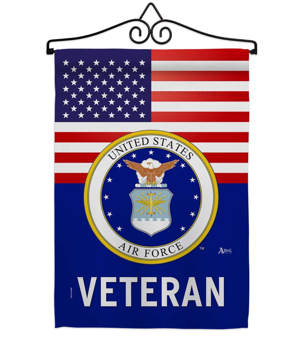 Americana Home & Garden G142620-BO 13 x 18.5 in. US Air National Guard Veteran Garden Flag with Armed Forces Double-Sided Decorative Vertical Flags House Decoration Banner Yard Gift
