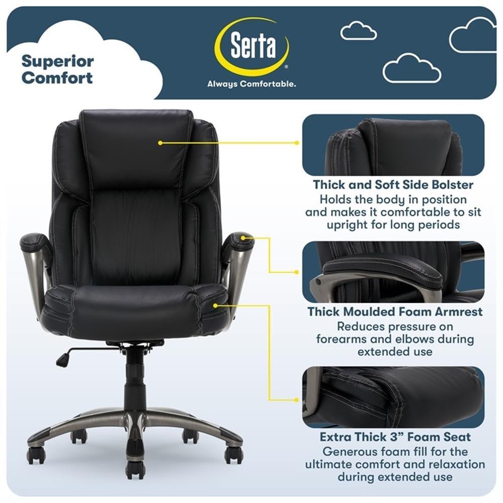 Works Executive Office Chair Harvard Gray - Serta