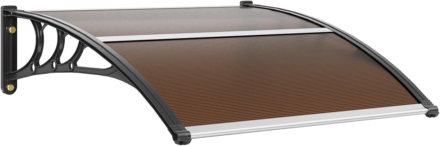 VEVOR 40'' x 40'' Brown Polycarbonate Window Door Awning