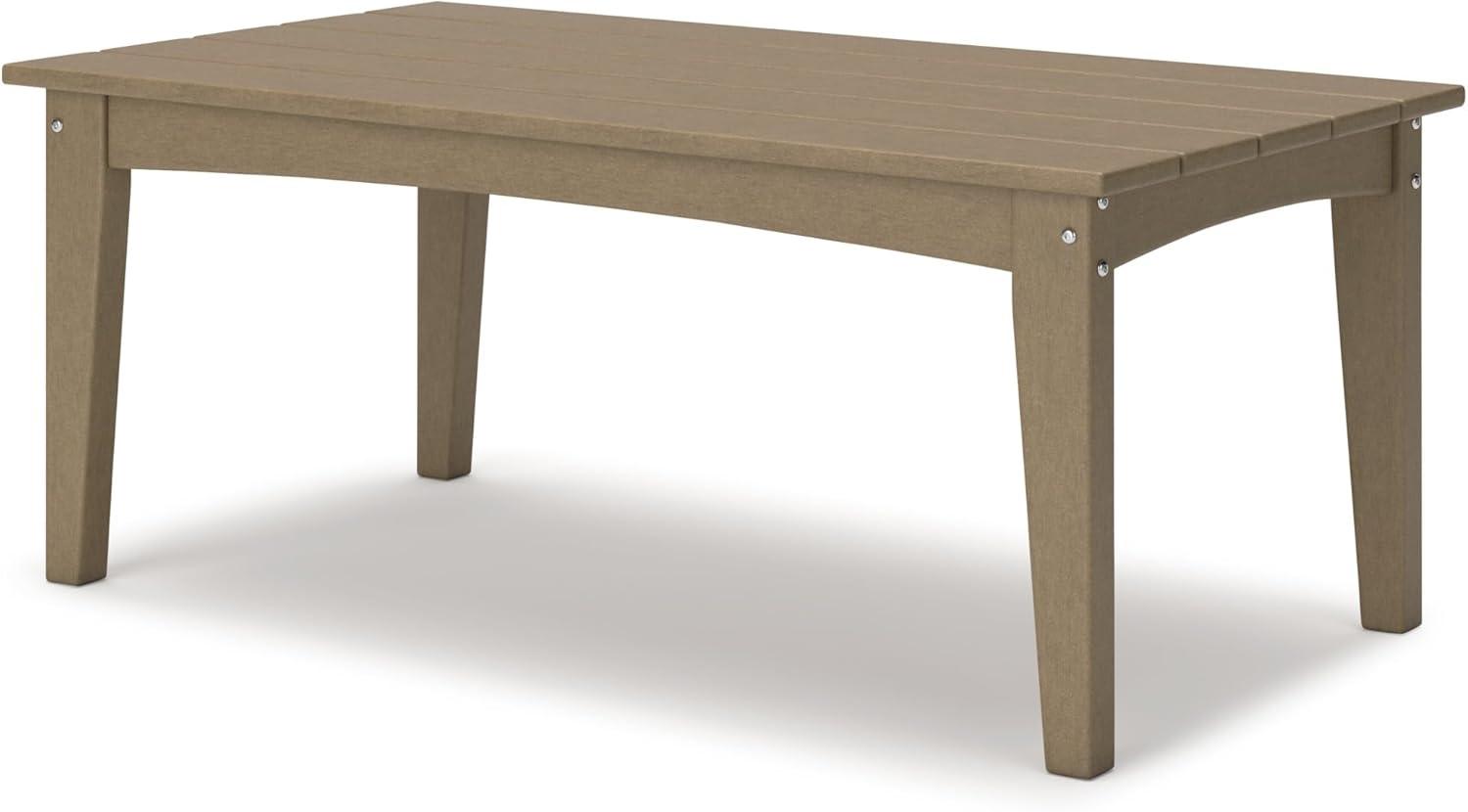 Signature Design by Ashley Hyland wave Outdoor Coffee Table, Driftwood Brown