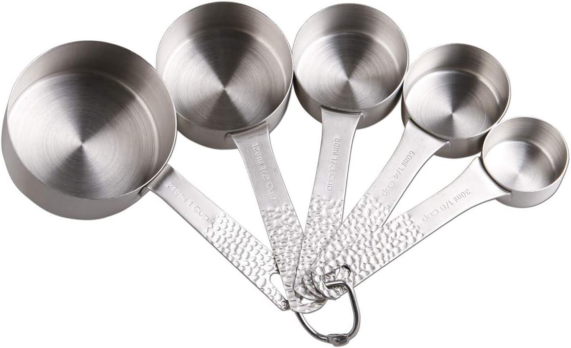 Stainless Steel Metric and US Measuring Cups and Spoons Set