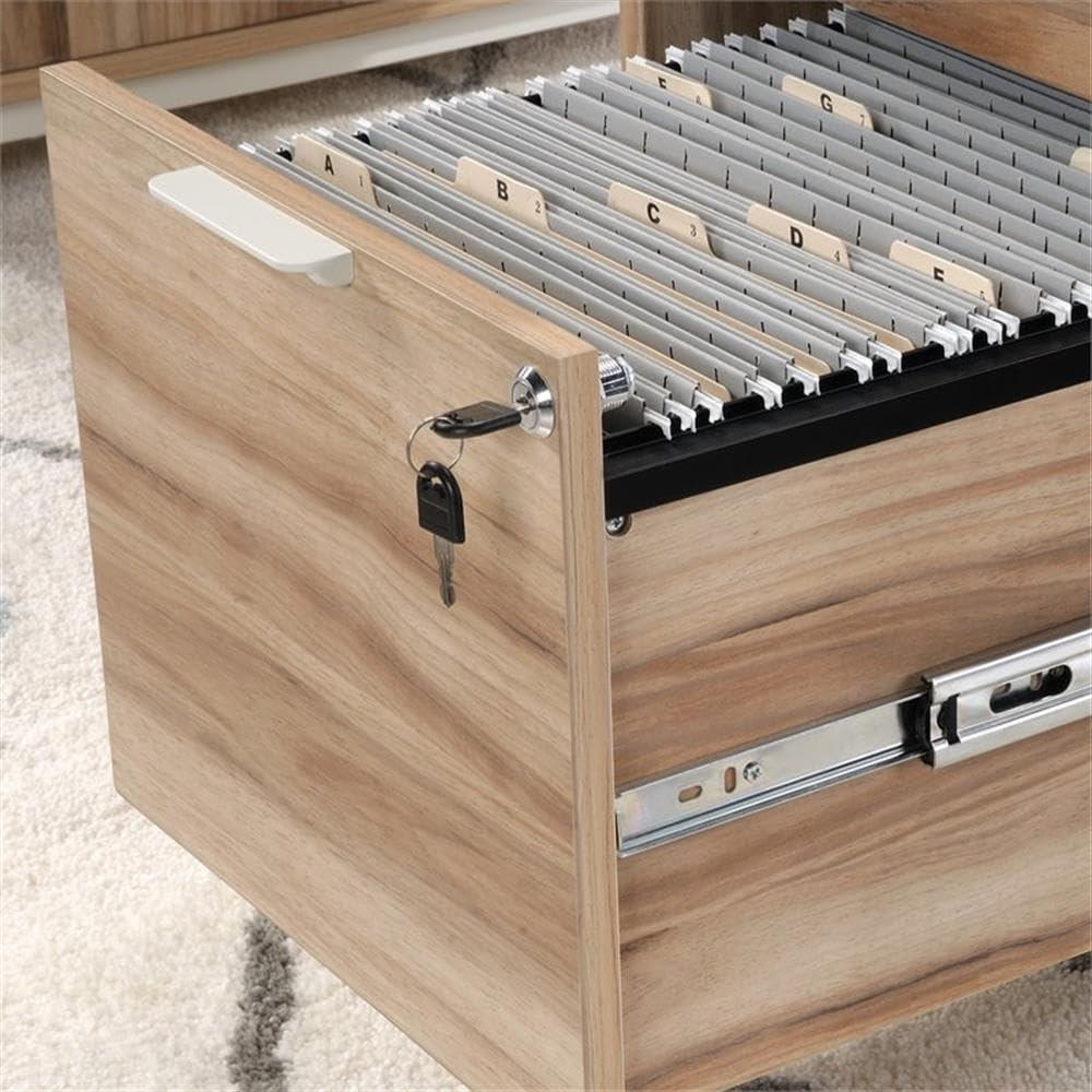 Portage Park Executive Desk Kiln Acacia - Sauder