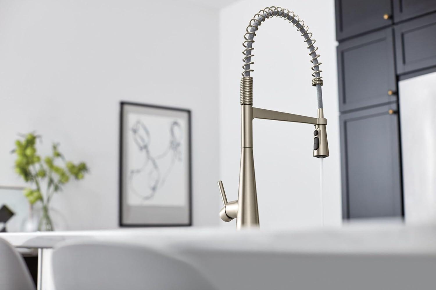 Sleek Spring Pull Down Single Handle Kitchen Faucet