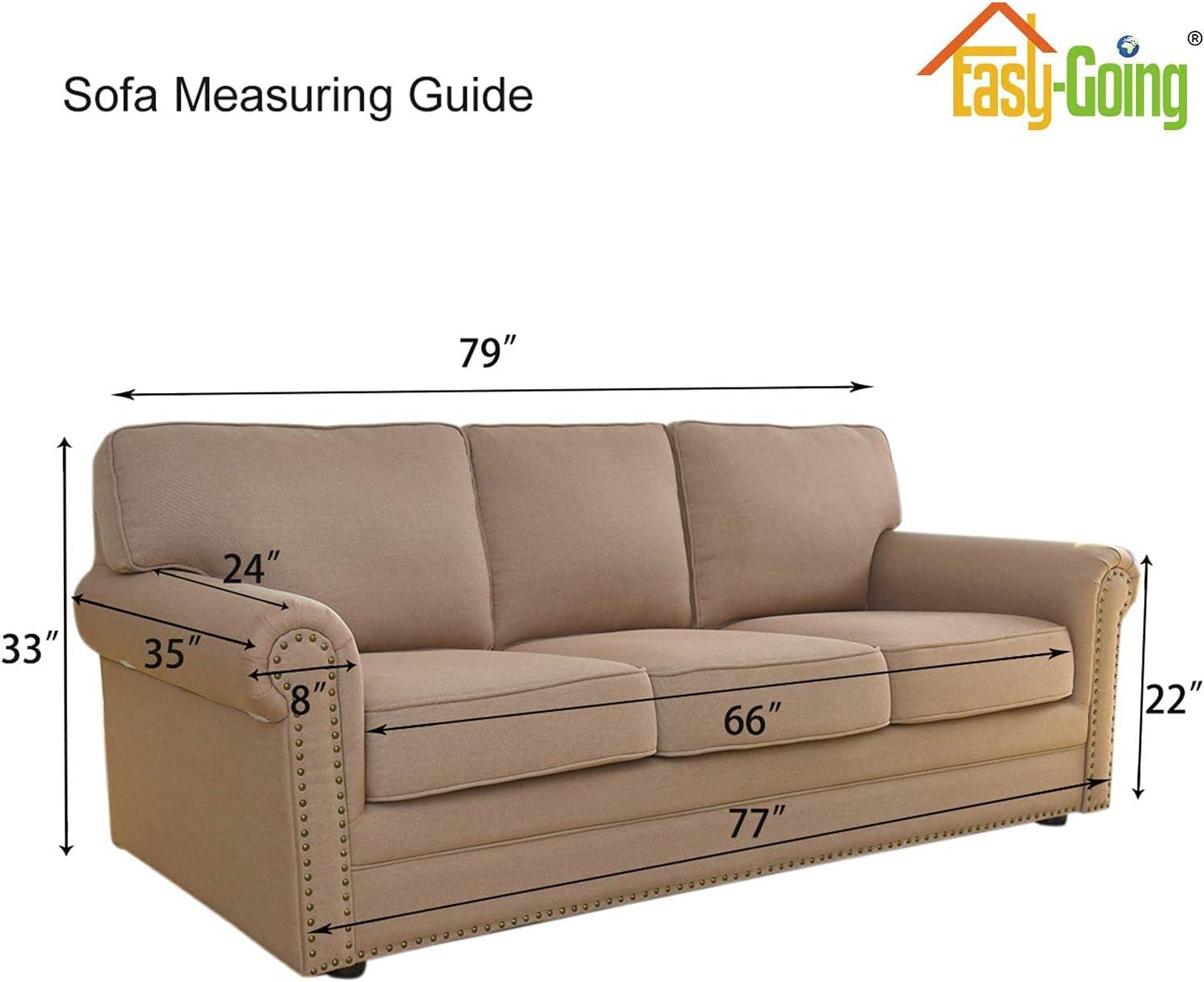 Easy-Going Jacquard Stretch Sofa Slipcover Non Slip Couch Cover, Sofa Size, Dark Gray