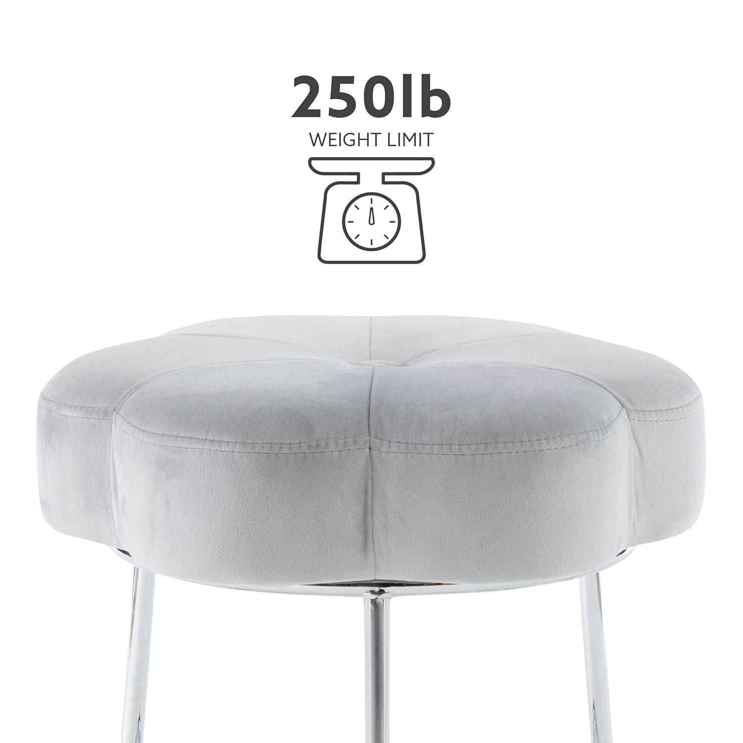 Ciara Flower Cushioned Vanity Stool