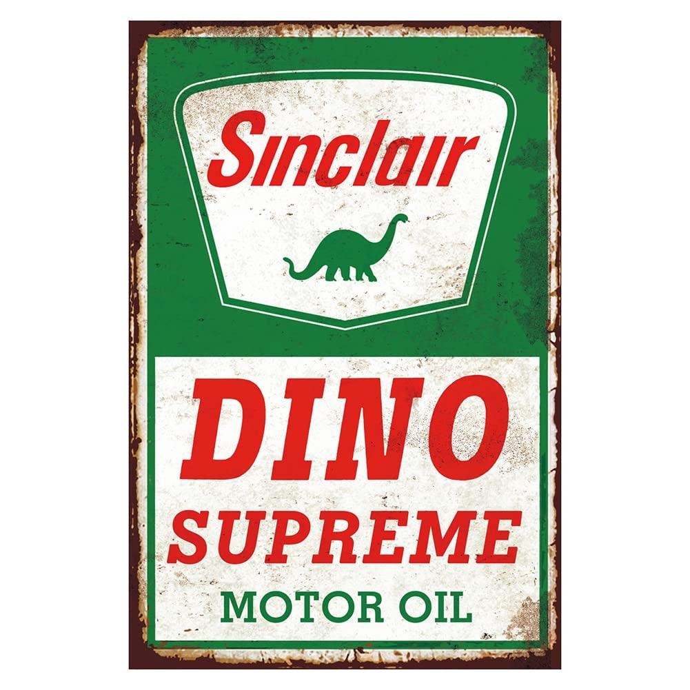 12-Piece Vintage Metal Gas and Oil Garage Wall Signs