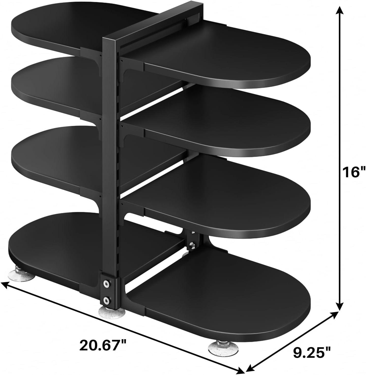 Pot and Pan Organizer for Cabinet, 8 Tier 21” Adjustable Cabinet Pan Organizer Rack Heavy Duty Pot Rack for Kitchen Storage, Snap-on Pot Pan Organizer with Panels for Stockpot and Steamer (Round)