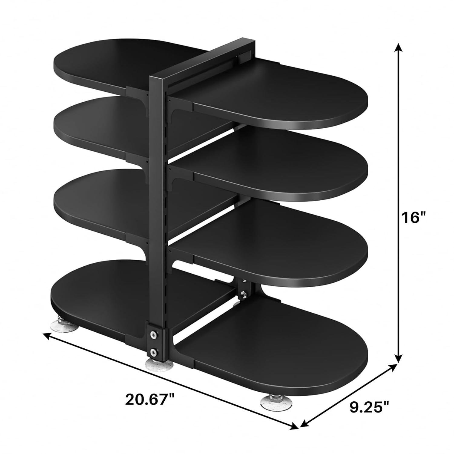 Pot and Pan Organizer for Cabinet, 8 Tier 21” Adjustable Cabinet Pan Organizer Rack Heavy Duty Pot Rack for Kitchen Storage, Snap-on Pot Pan Organizer with Panels for Stockpot and Steamer (Round)
