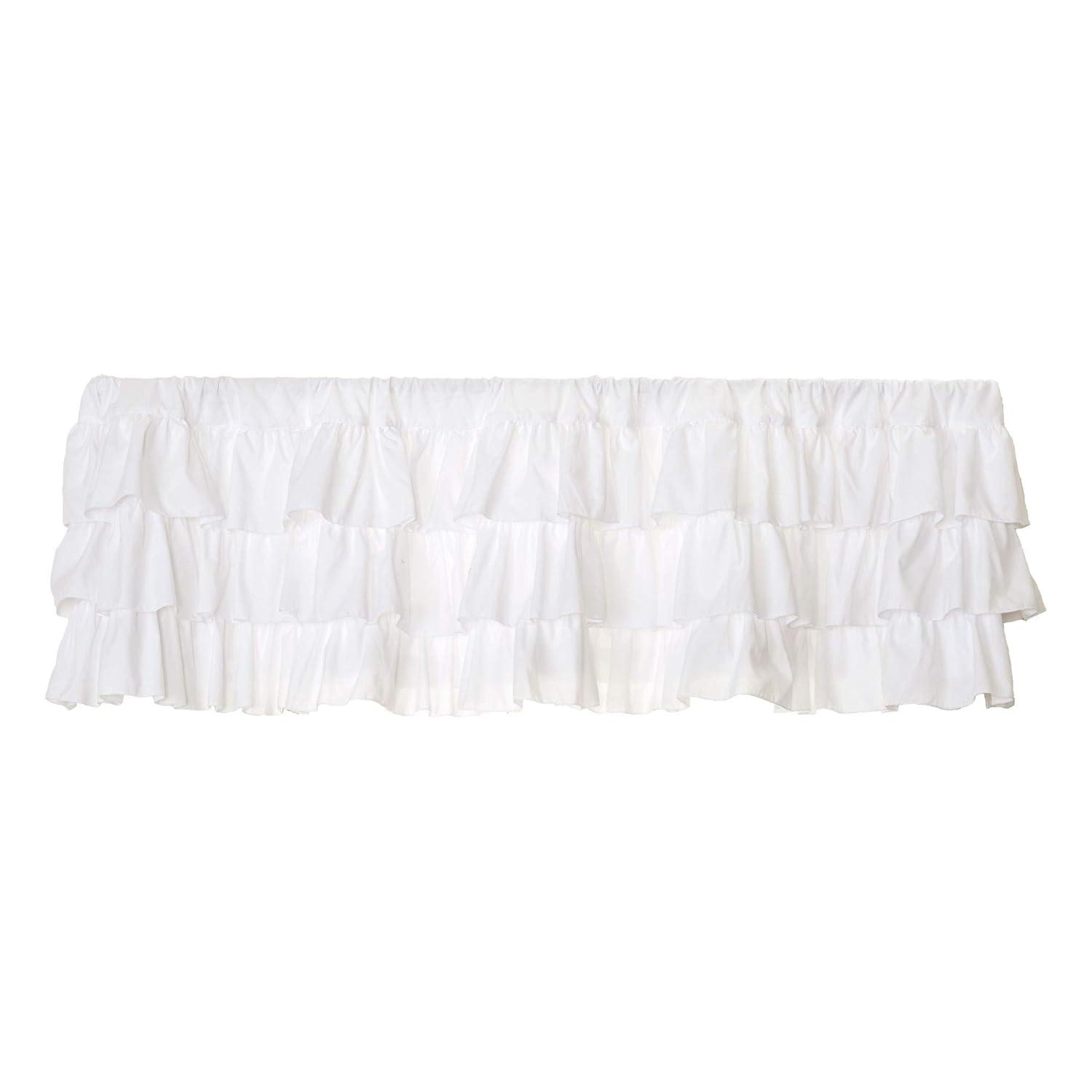 Lush Decor Belle Solid Color Ruffled 84" Window Valance & Reviews | Wayfair