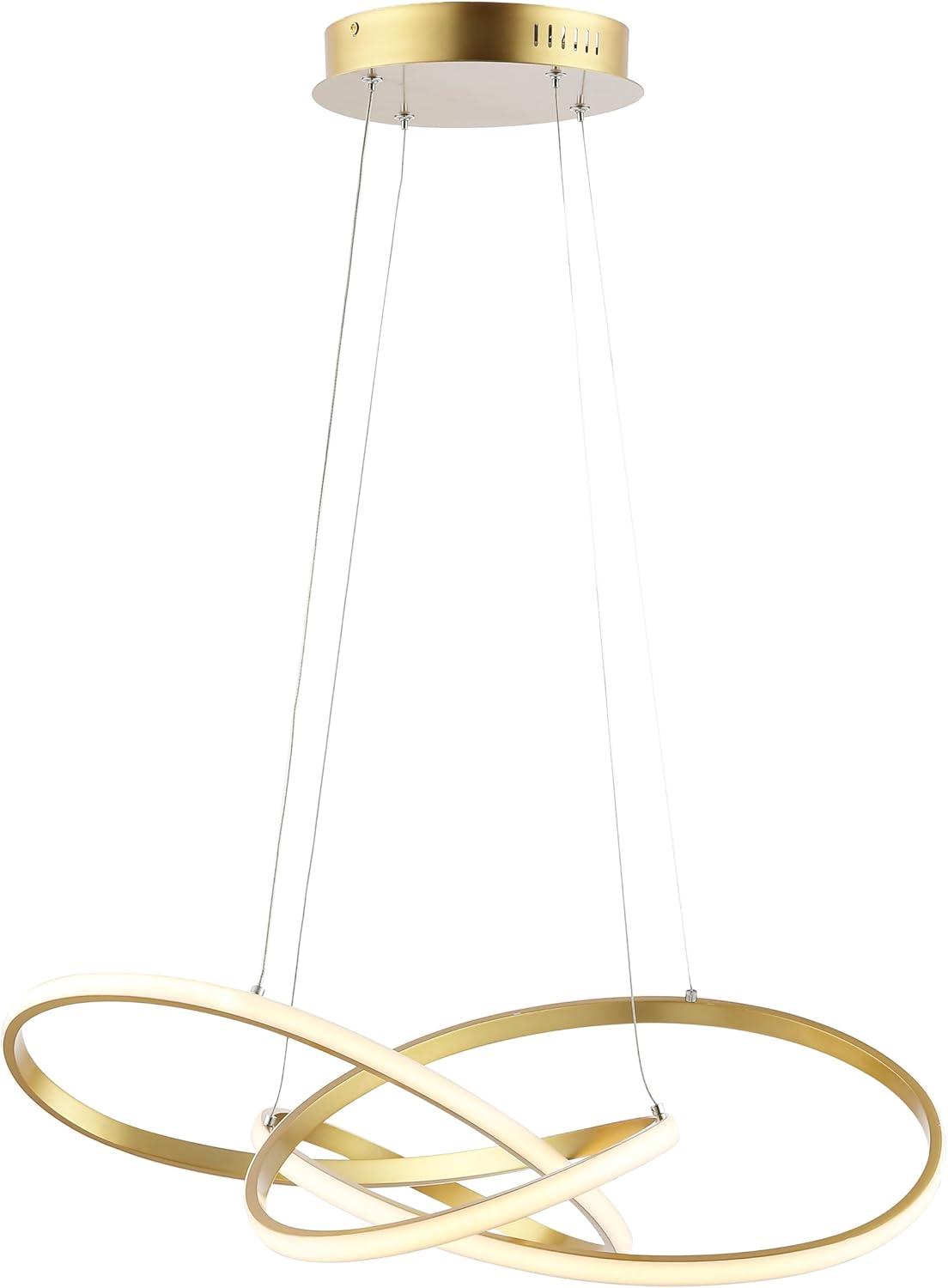 Gold Abstract LED Aluminum Pendant Light