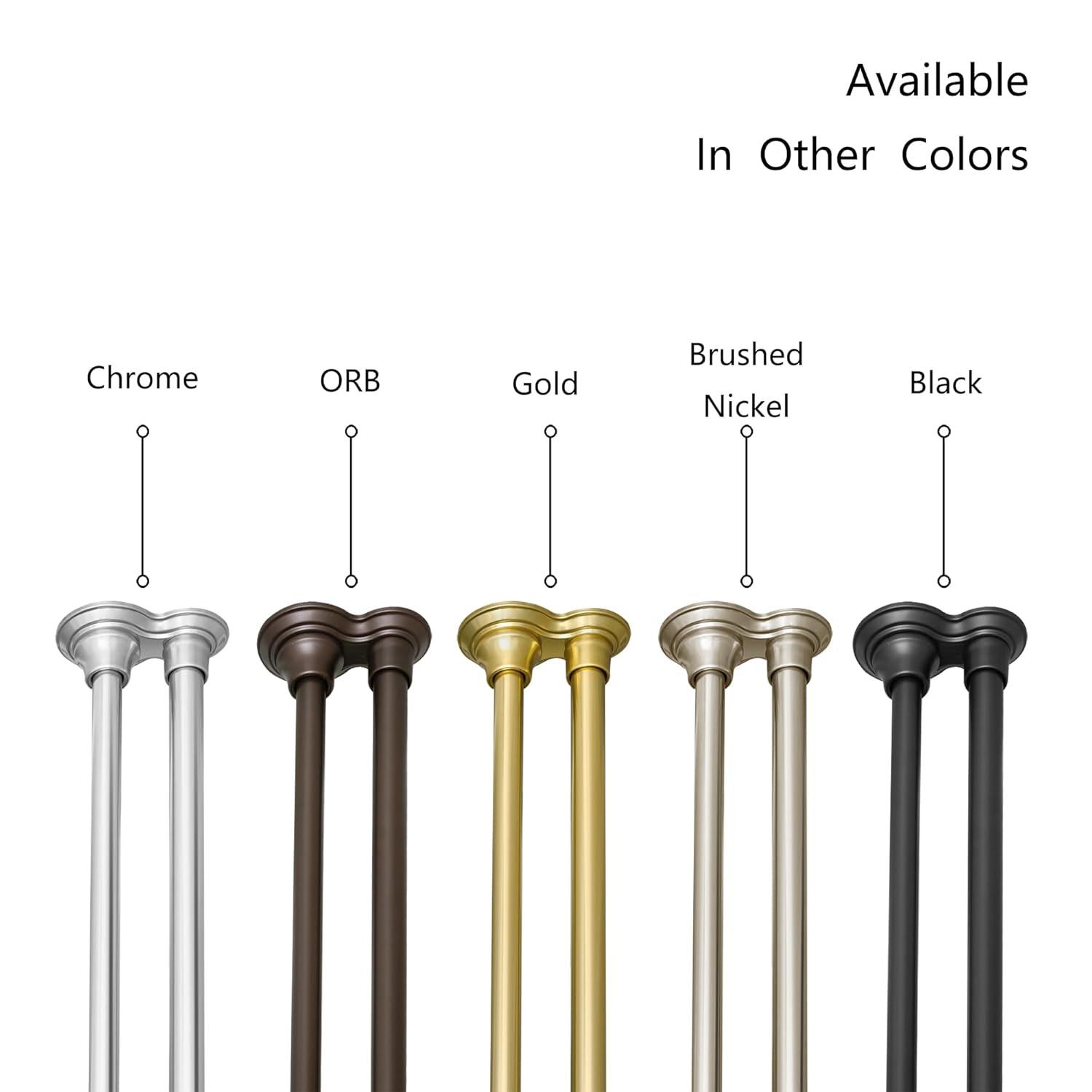 72'' Straight Tension Shower Curtain Rod & Hook Set
