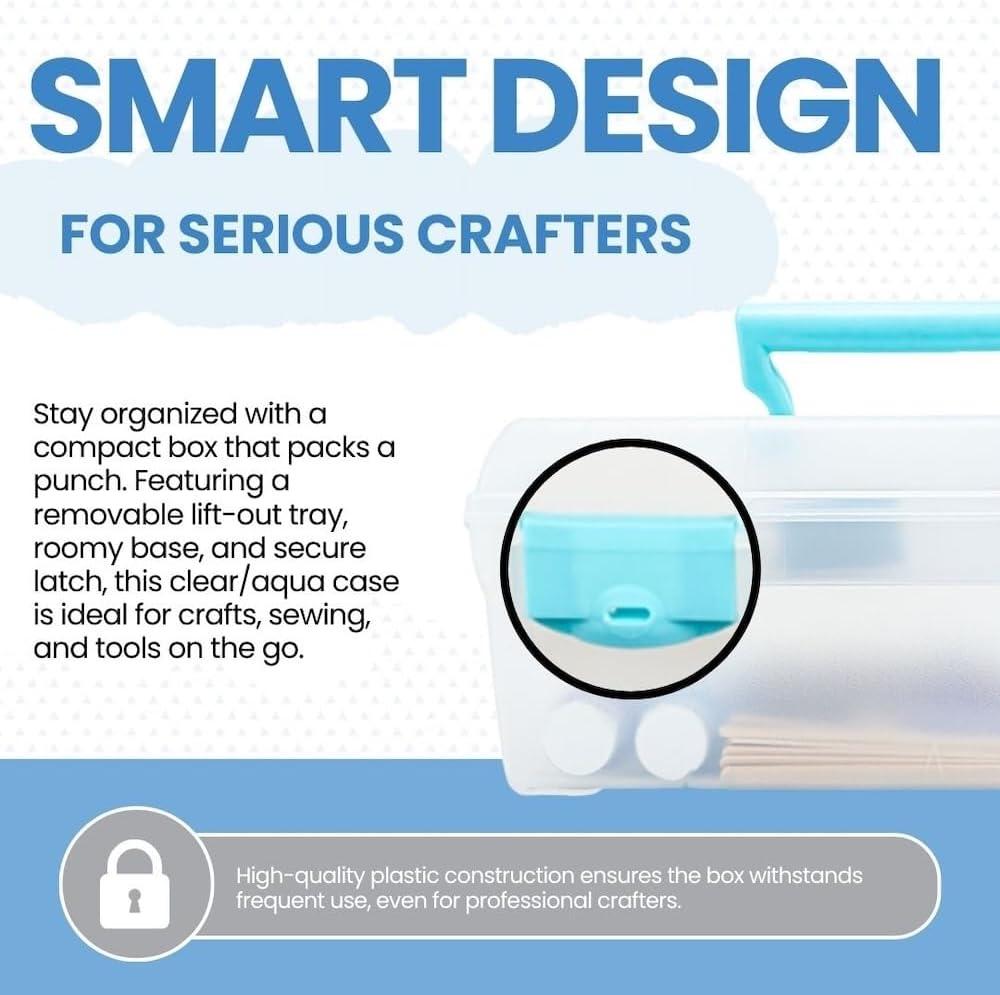 ArtBin Essentials Lift Out Tray Craft Storage Box with Handle, 13 inches, 1 Piece