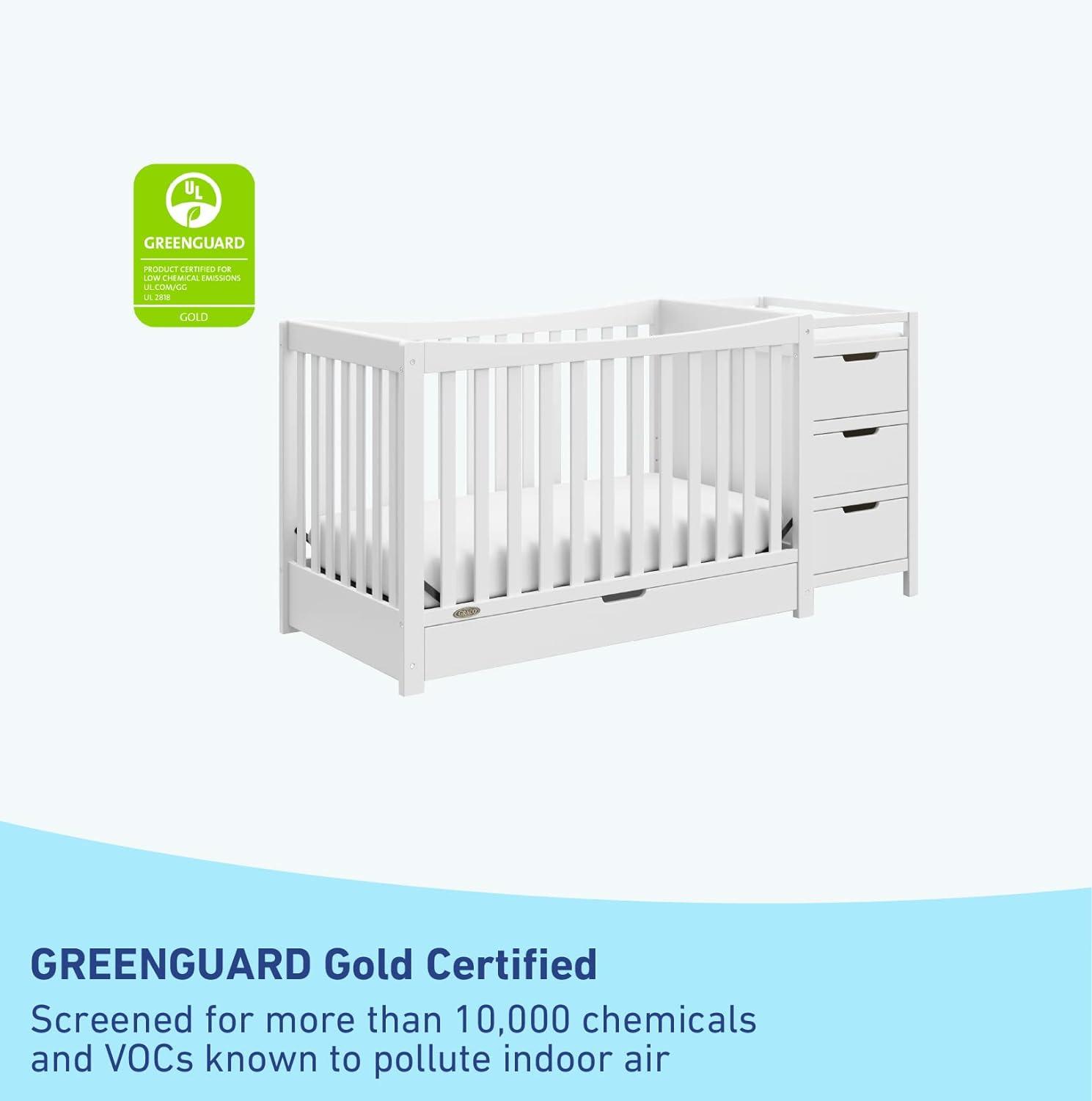 Graco Remi 4-in-1 Convertible Crib and Changer with Storage