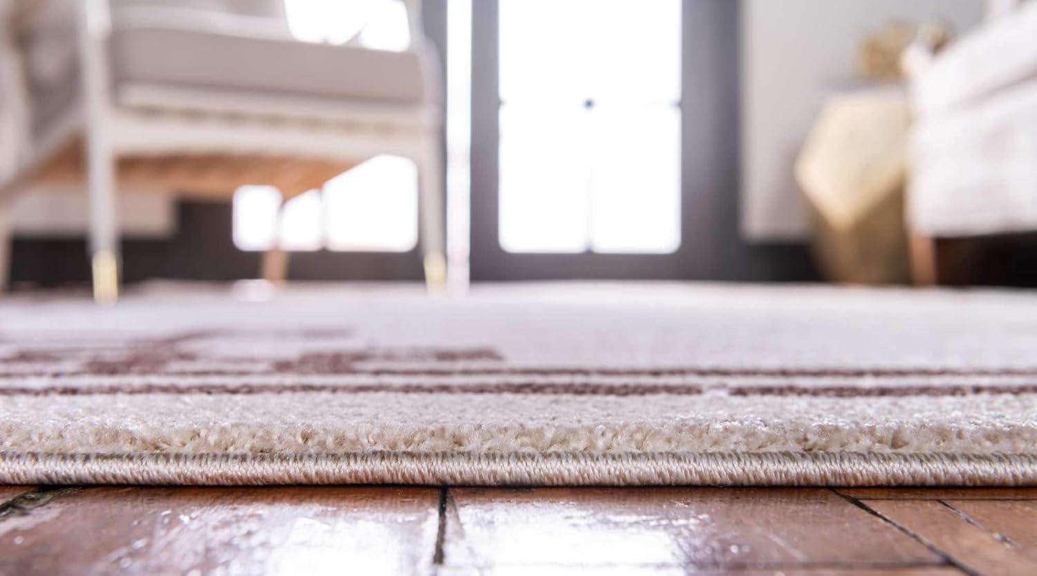 Athens Geometric Beige 7' 0 x 10' 0 Area Rug