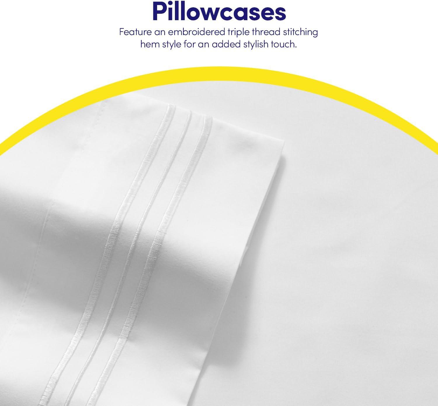 1500 Supreme Collection Sheet Sets White - Luxury Hotel Bed Sheets and Pillowcase Set for King Mattress - Extra Soft, Elastic Corner Straps, Deep Pocket, White