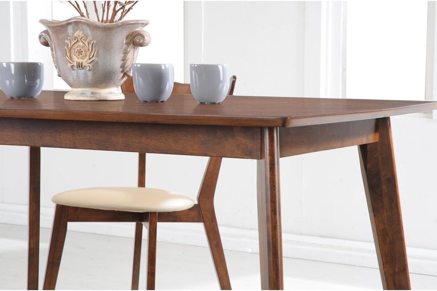 Kingfisher Lane Angled Leg Dining Table in Chestnut