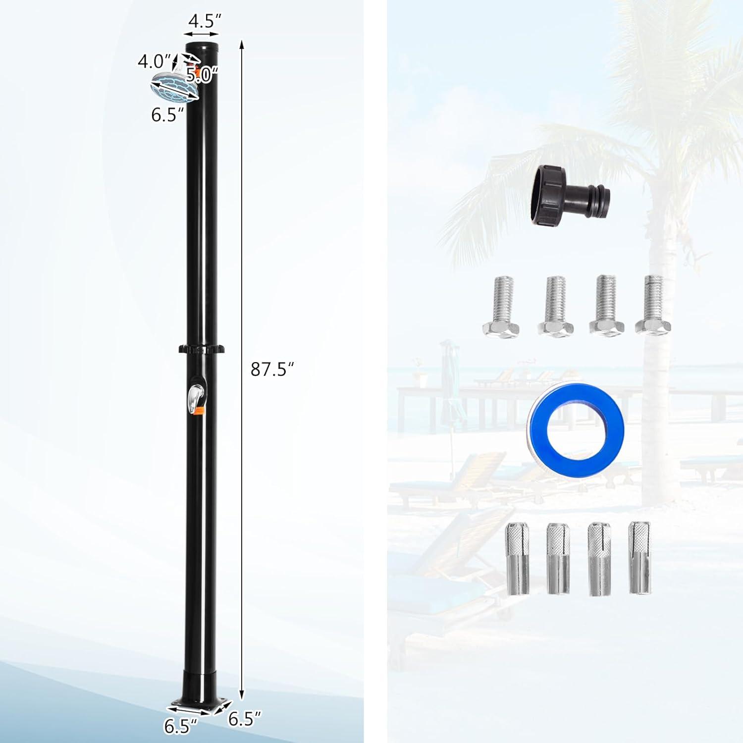 Costway Poolside Free Standing Outdoor Shower