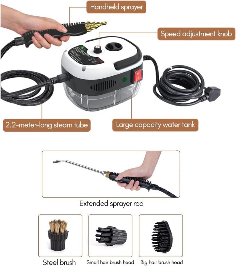 Handheld Pressurized Steam Cleaner,2500W Handheld High Temp Portable Cleaning Machine, Cleaning for Couch, Auto, Floor and More