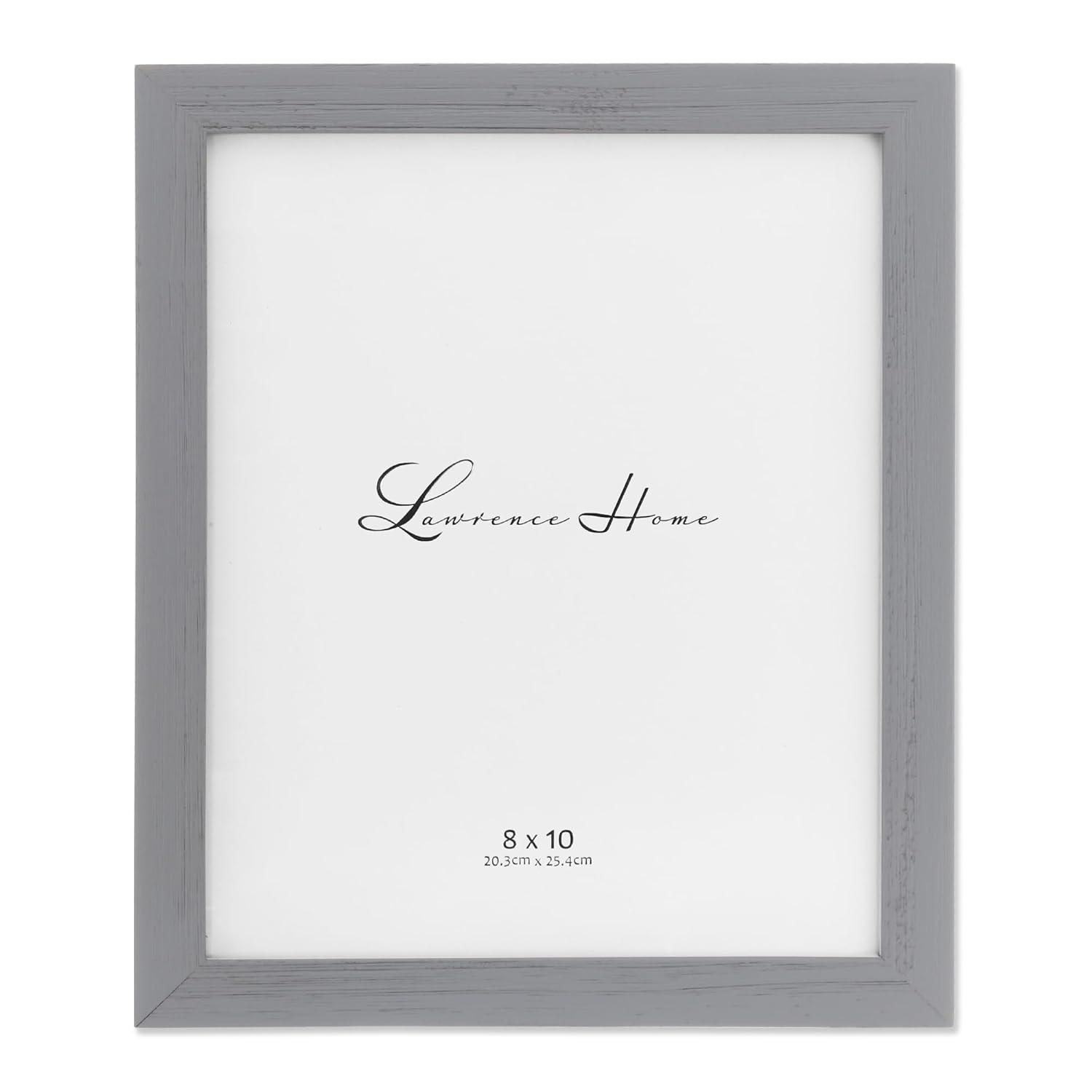 Lawrence Frames 8x10 Charlotte Weathered Gray Wood Picture Frame